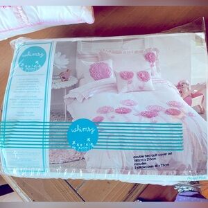 Pretty in Pink Whimsy Brand Floret Quilt Duvet Cvr Bedroom Set